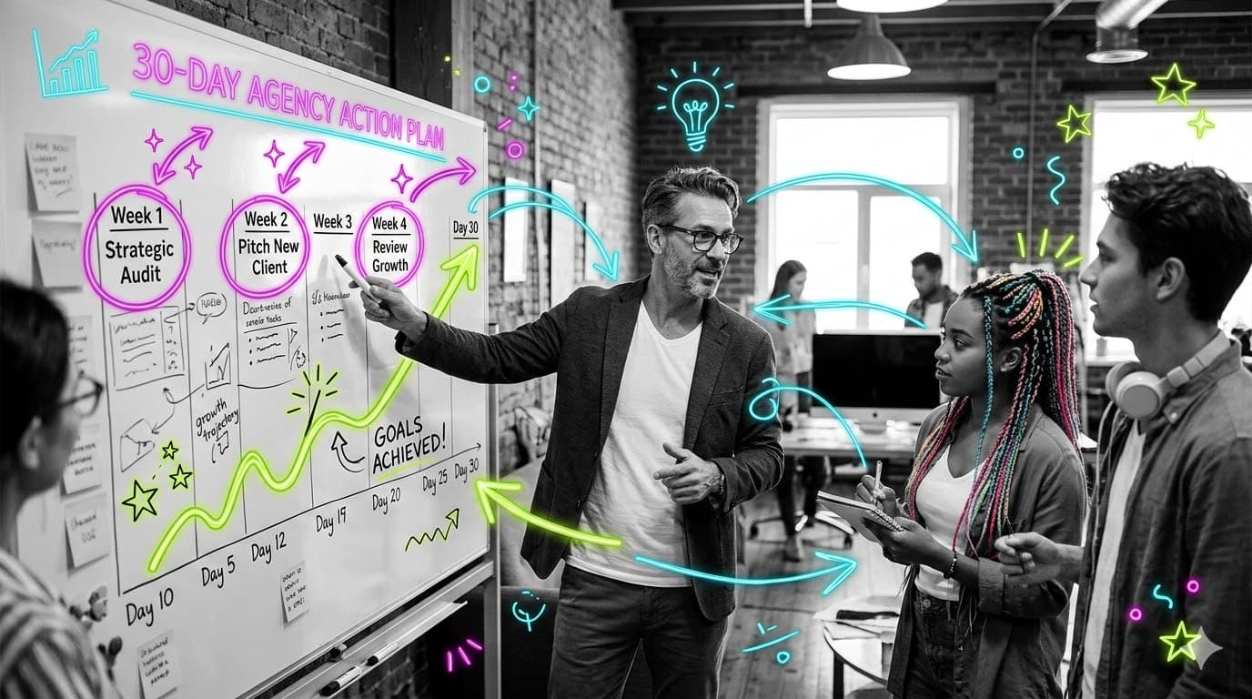 IA en agence créative : le plan de 30 jours que les DG auraient dû avoir plus tôt